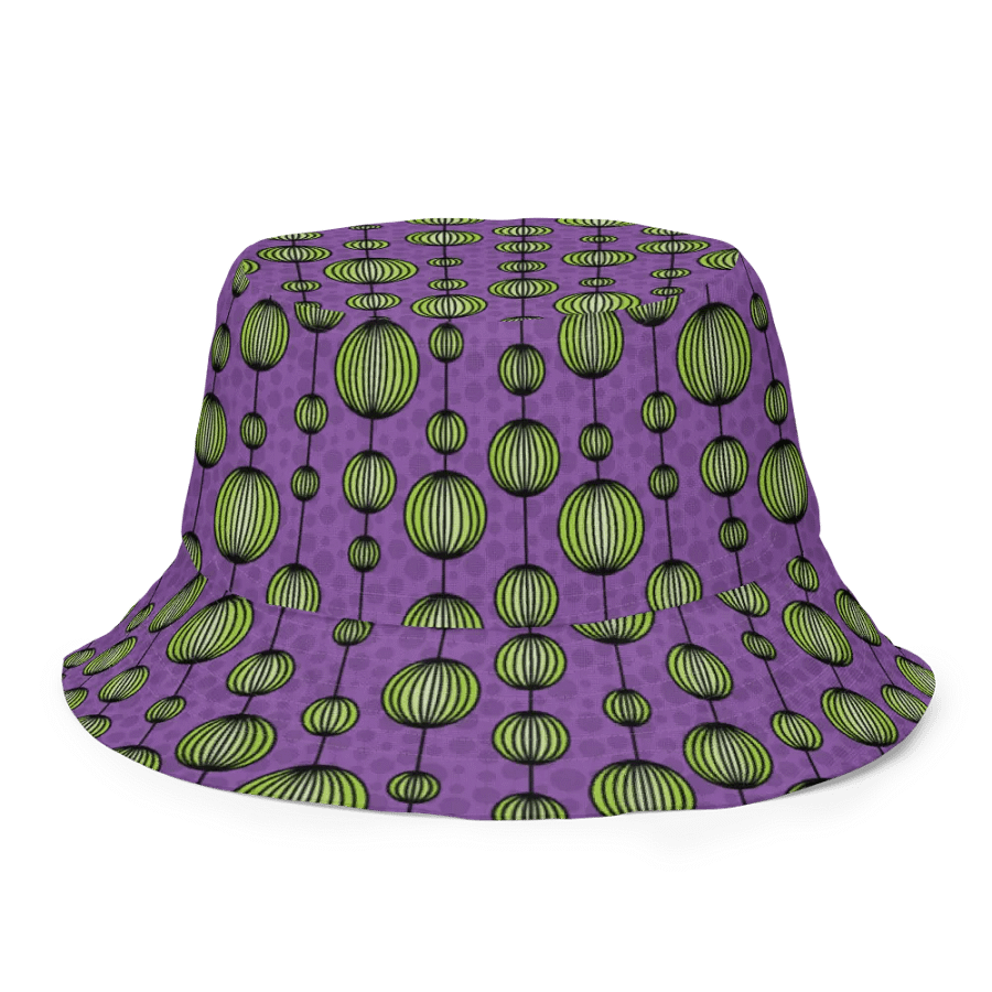 Weirdly Zen Reversible Bucket Hat - Purple and Green Abstract product image (9)