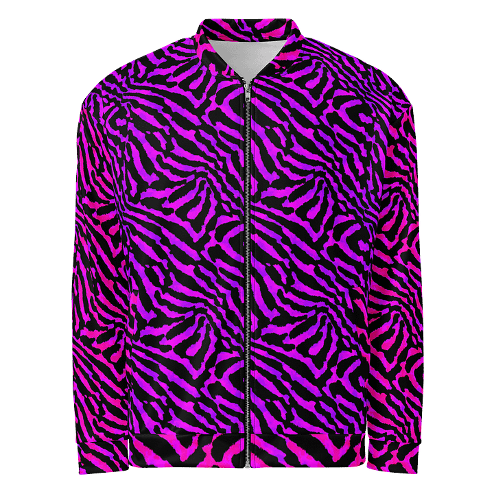 Purple Zebra Bomber Jacket product image (1)