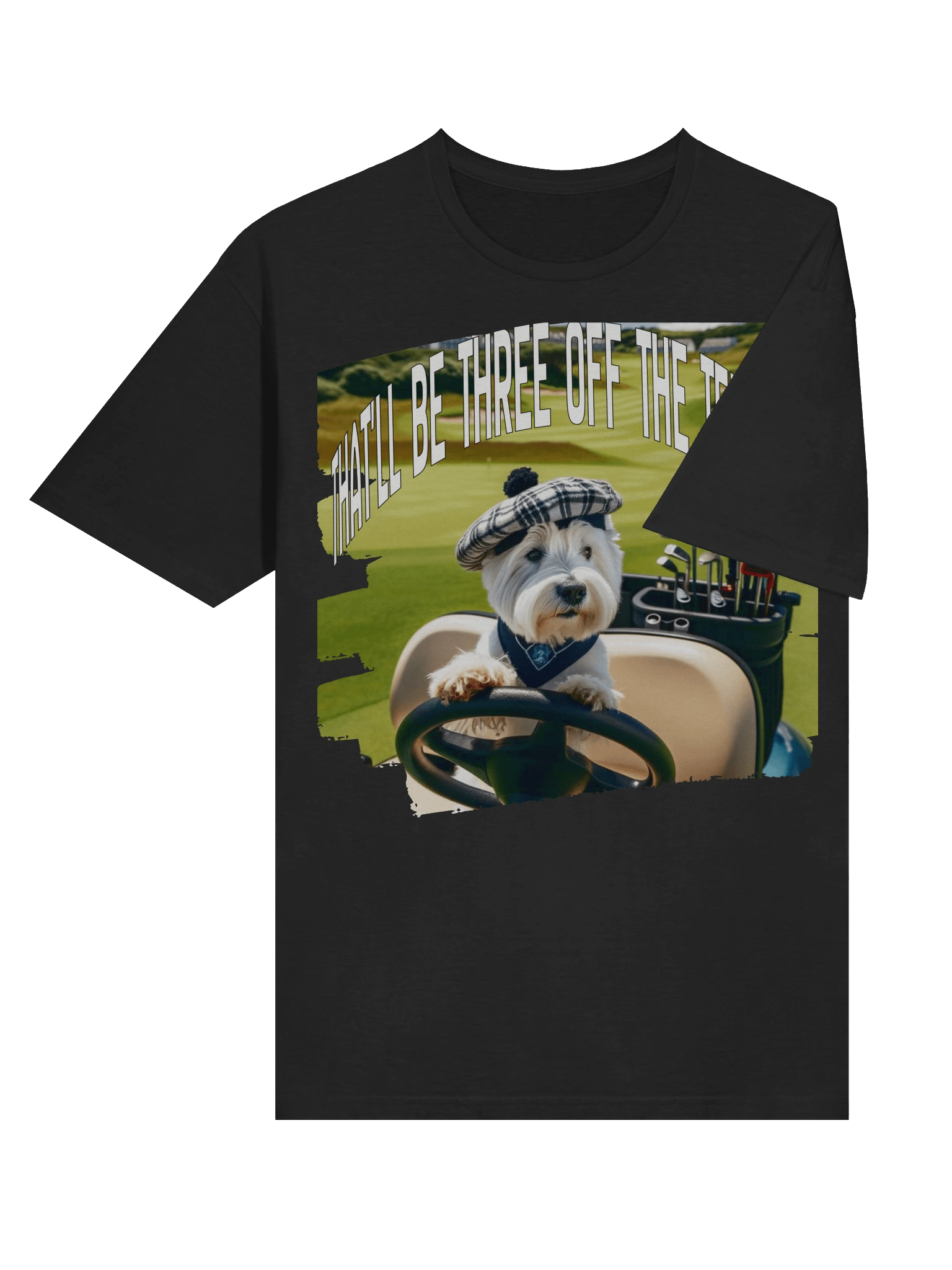 Westie, That'll be three off the tee Unisex Tee product image (27)