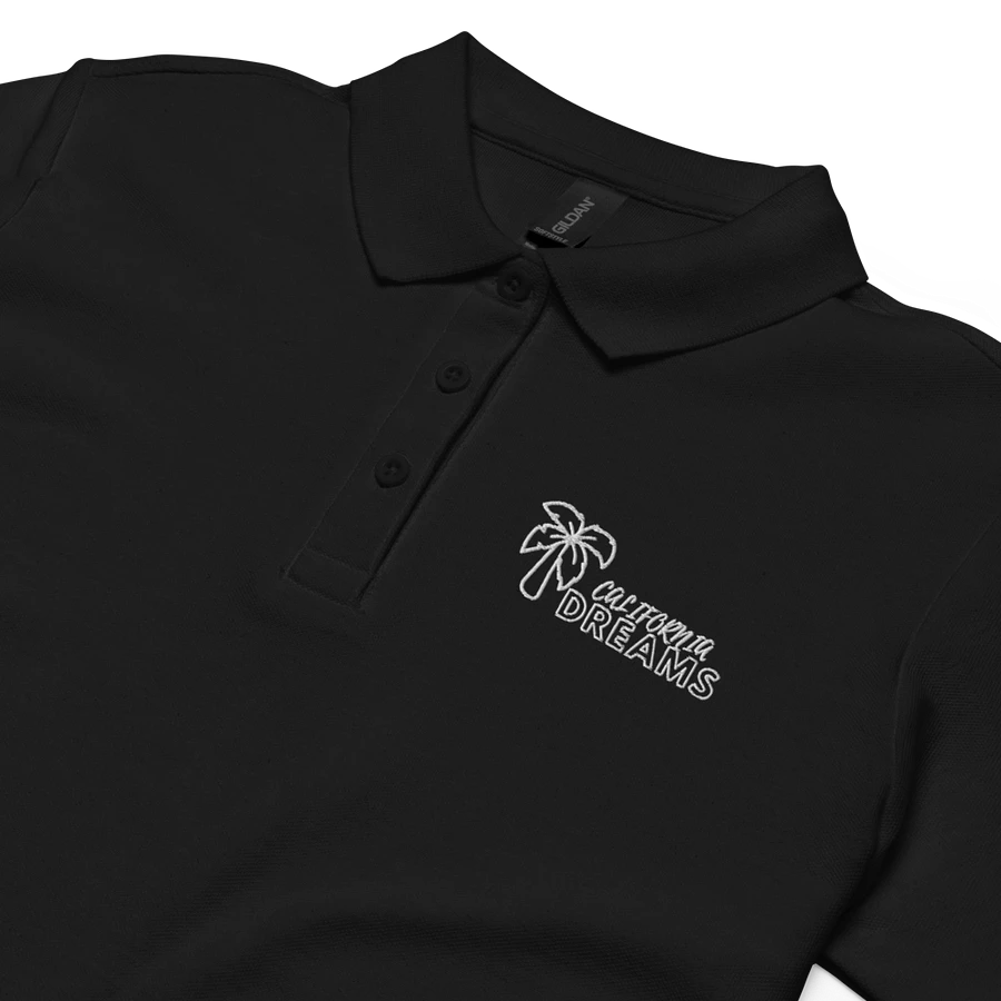 California Dreams Palm Tree Women Polo T-Shirt - Black product image (4)