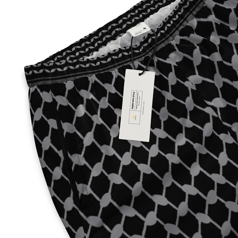 Black Keffiyeh Unisex Track Pants product image (6)