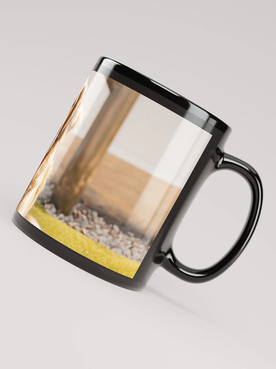 Golden Glow: Black Glossy Mug for Dog Lovers ceramic mug product image (6)
