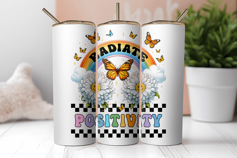 Radiate Positivity Stainless Steel Tumbler product image (2)