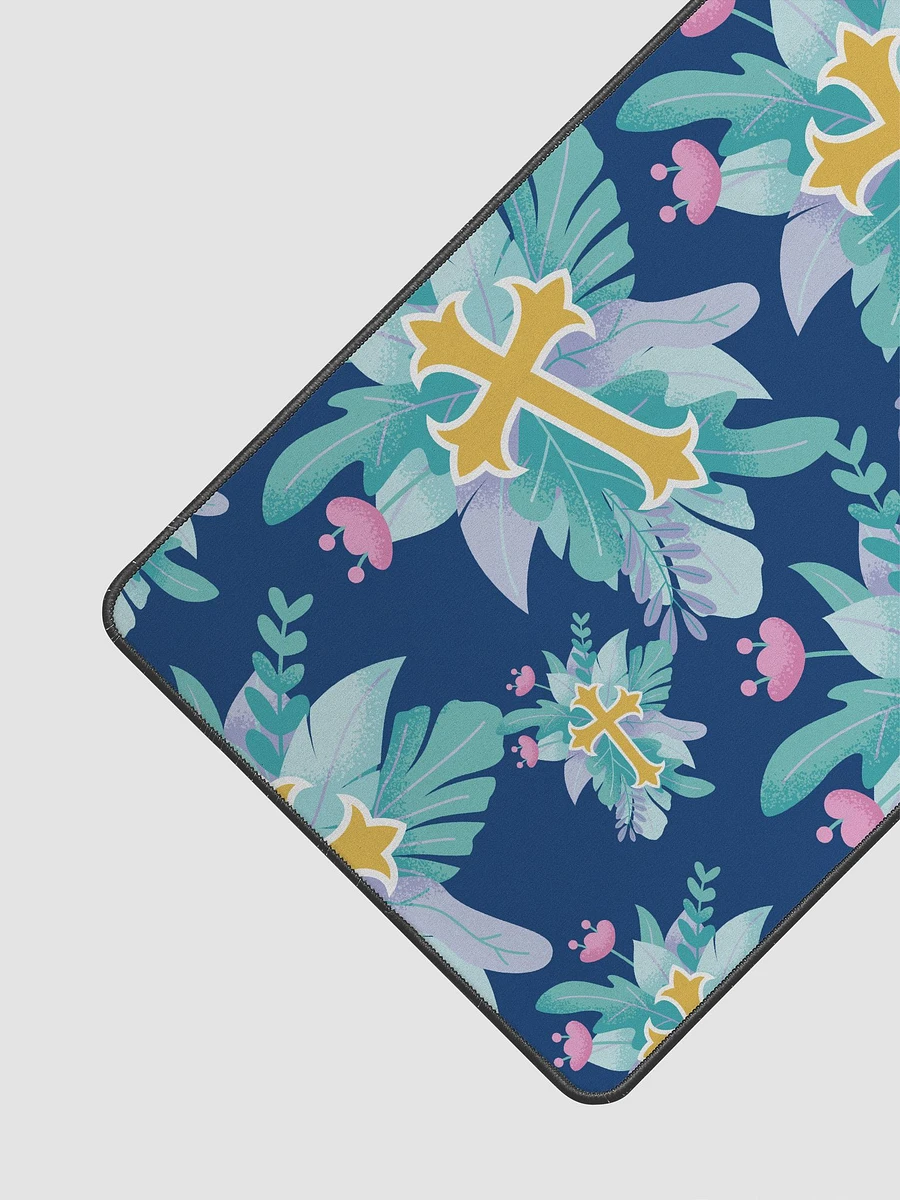 Floral Cross Patterned Desk Mat product image (3)