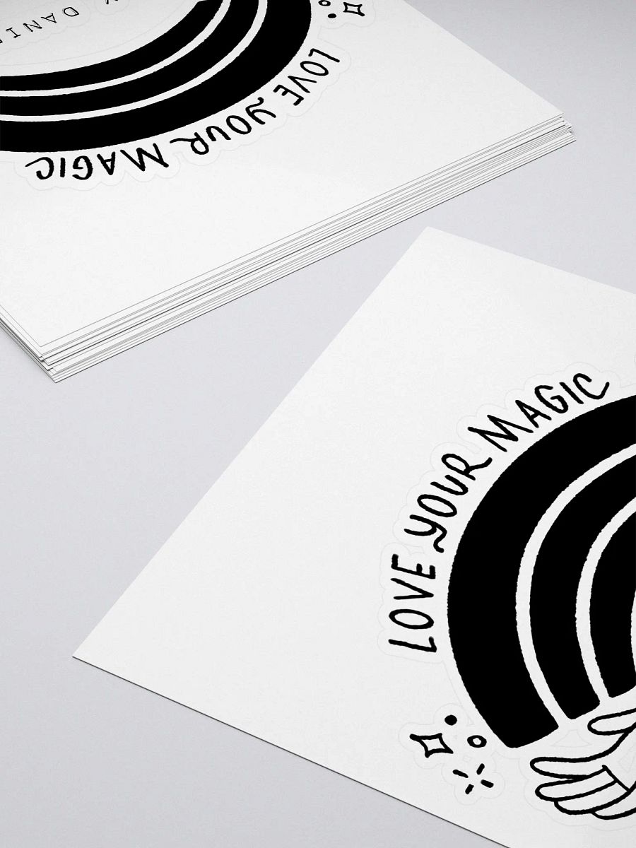 LOVE YOUR MAGIC RAINBOW STICKER (BLACK) product image (4)
