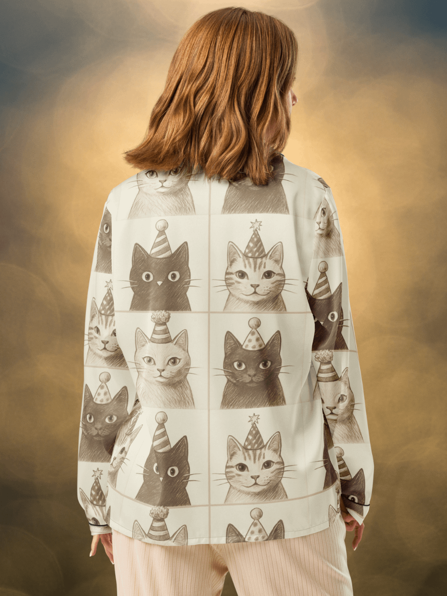 Whimsical Cat Party Women's Pyjama Top product image (2)