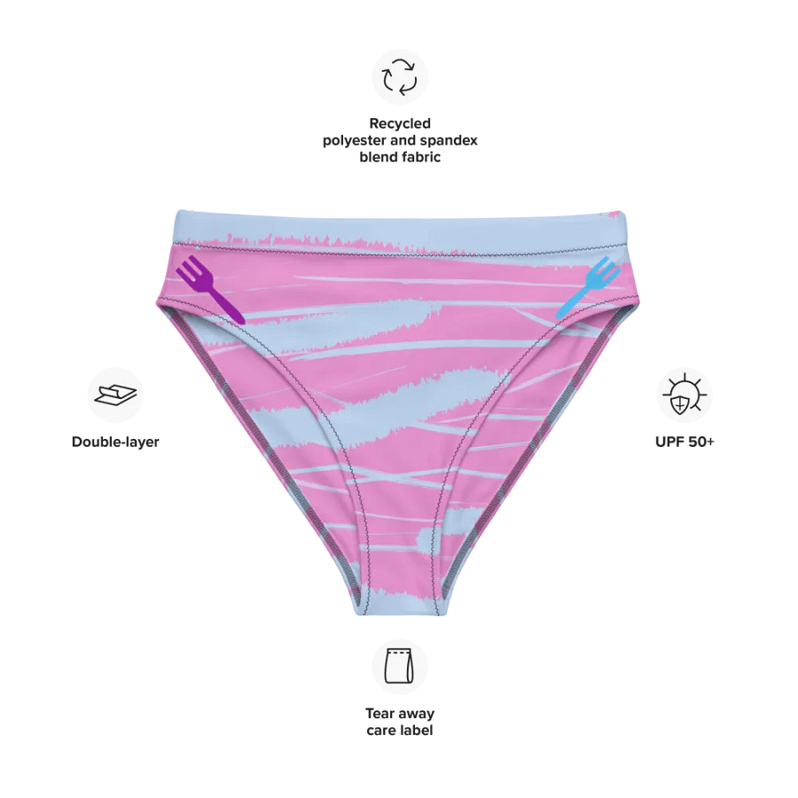 Crossed FoRks Recycled High-Waisted Bakini Bottom product image (9)