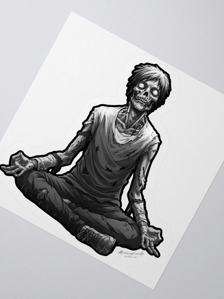 The Deadlands Meditating Zombie Kiss Cut Sticker product image (5)