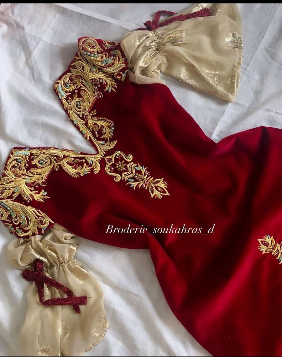 SAMIA ROUGE DFARA embroidery morocco product image (2)