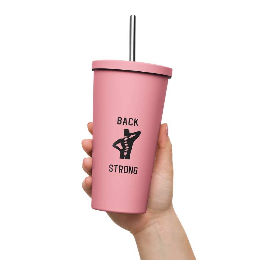 Back Strong 20 oz. Insolated Cup: Pink product image (27)