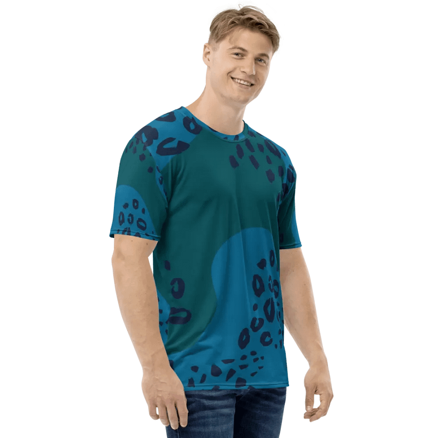 Wild Teal Leopard All-Over Tee product image (4)