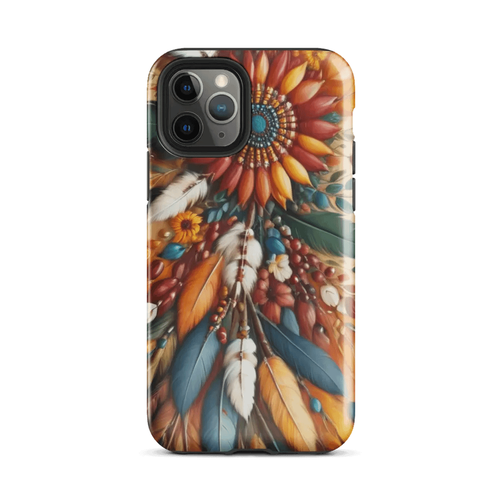 Tough Phone Case for iPhone® - Boho Feathers product image (2)