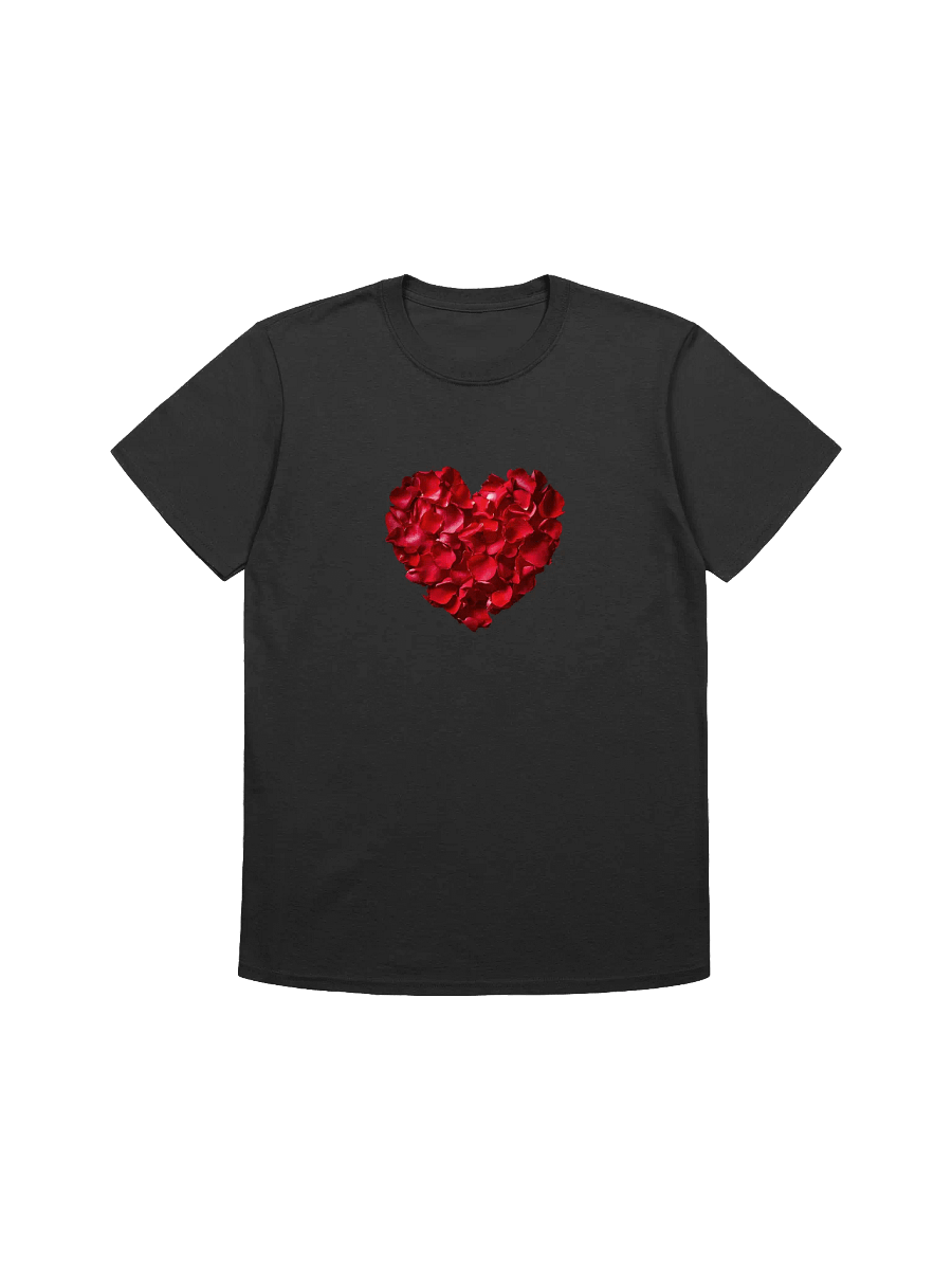 Valentine’s Day Unisex T-Shirt Celebrating Love Red Rose Petals Heart product image (1)