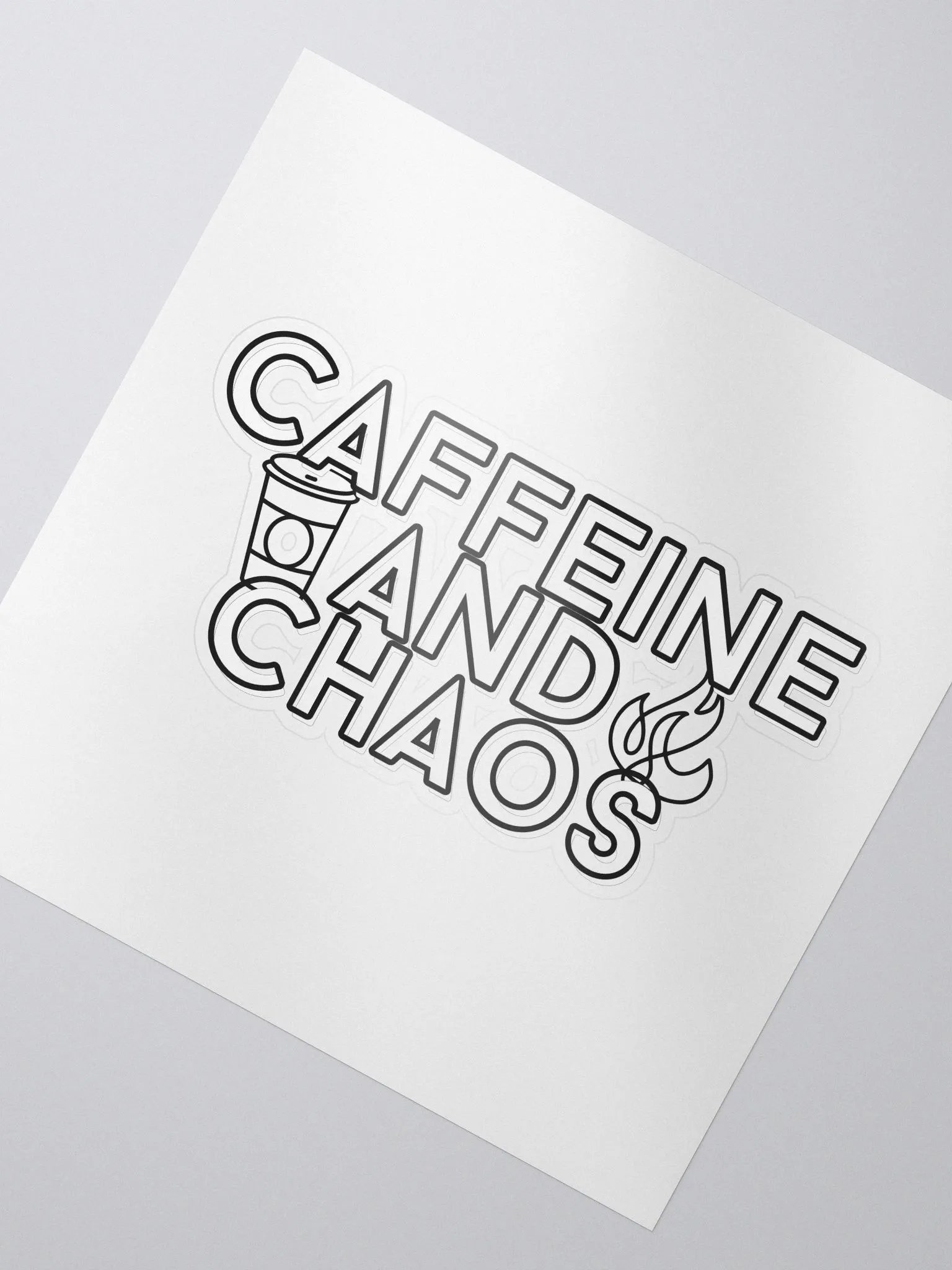 Caffeine and Chaos Kiss Cut Sticker product image (2)