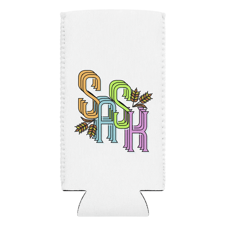 SASK Saskatoon Saskatchewan Colorful Can Cooler product image (2)