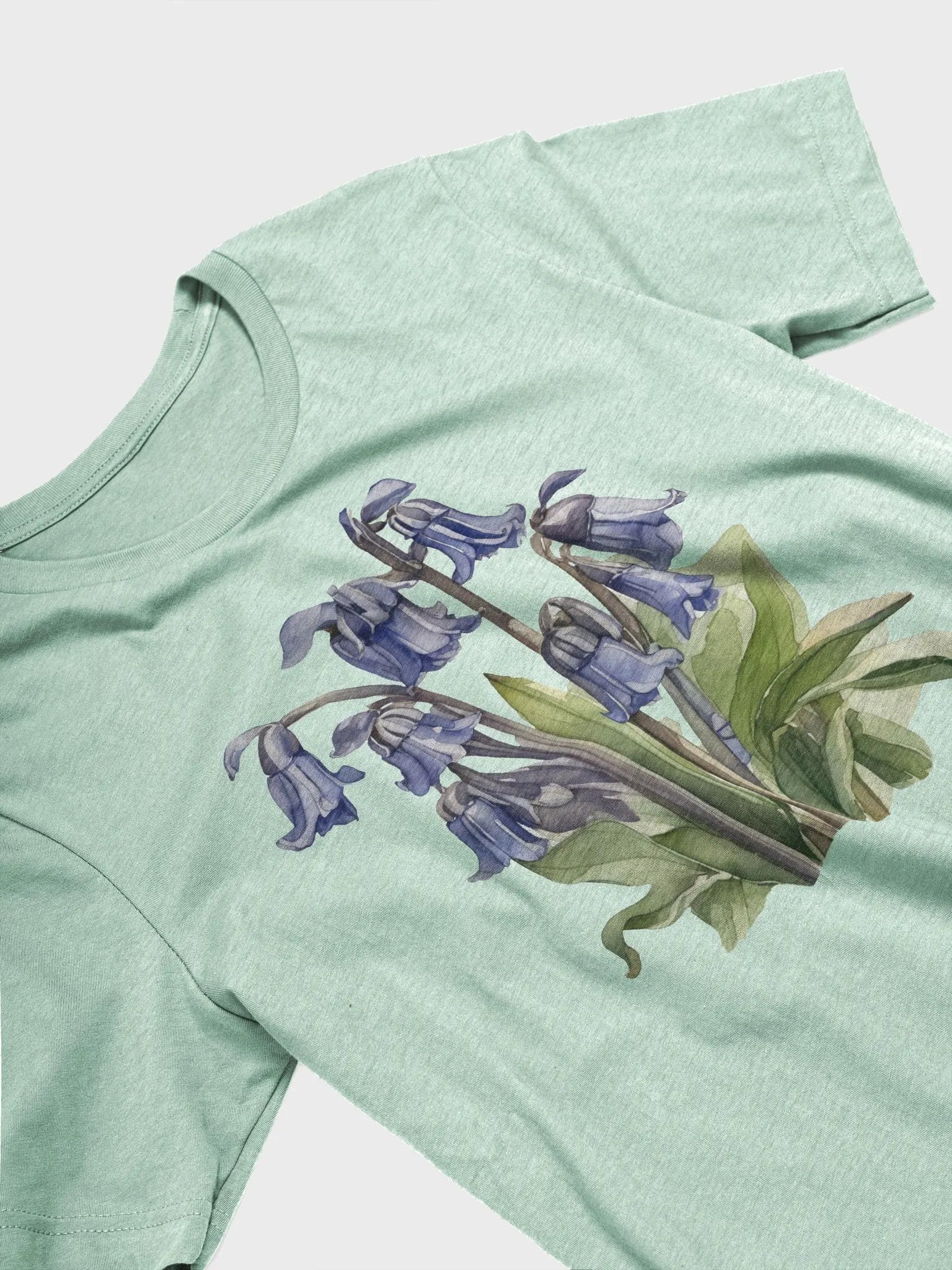 Watercolour of a bunch of Bluebells flower Supersoft T-Shirt product image (3)