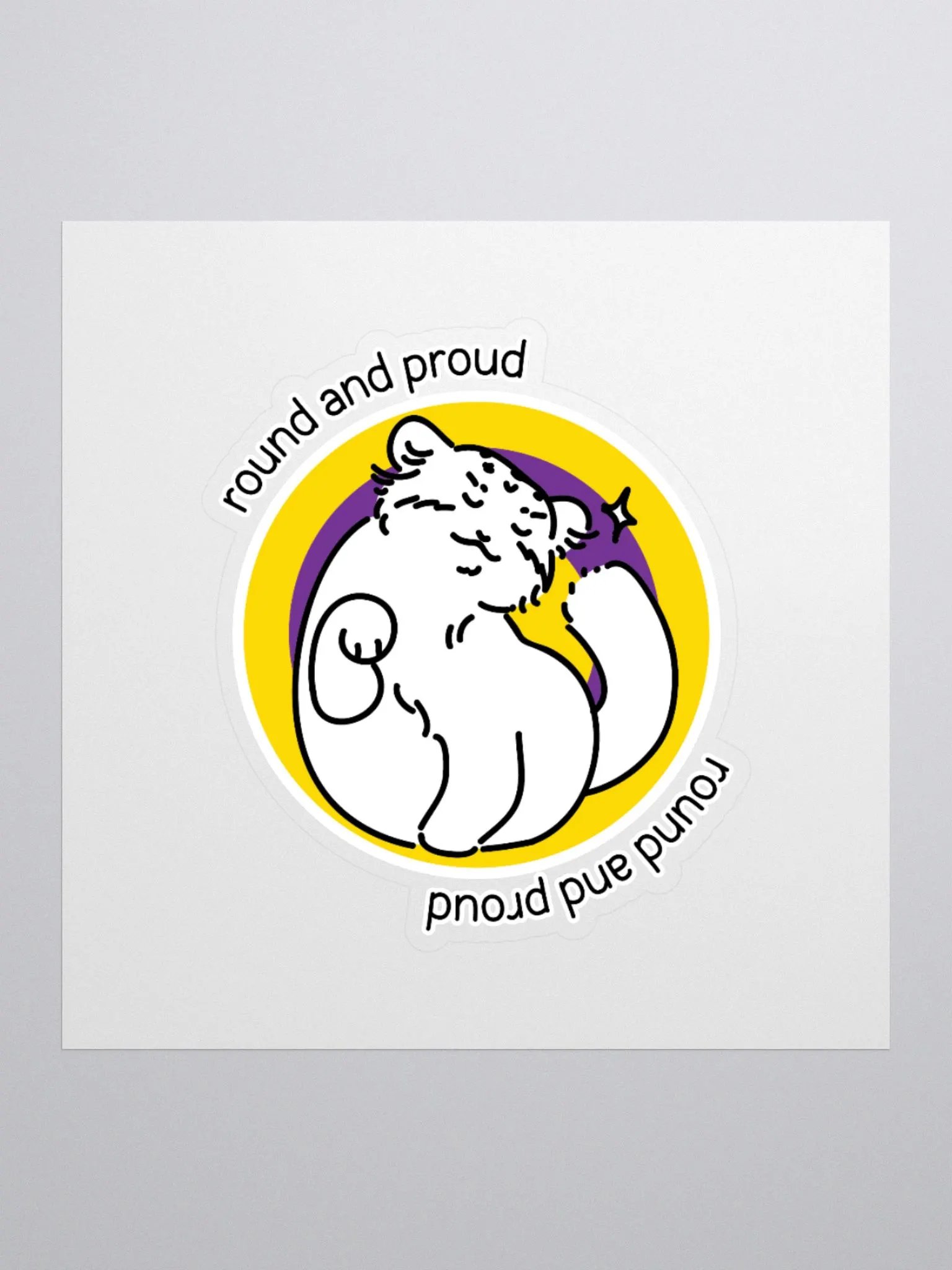 Round and Proud Manul Intersex Version - Sticker product image (2)