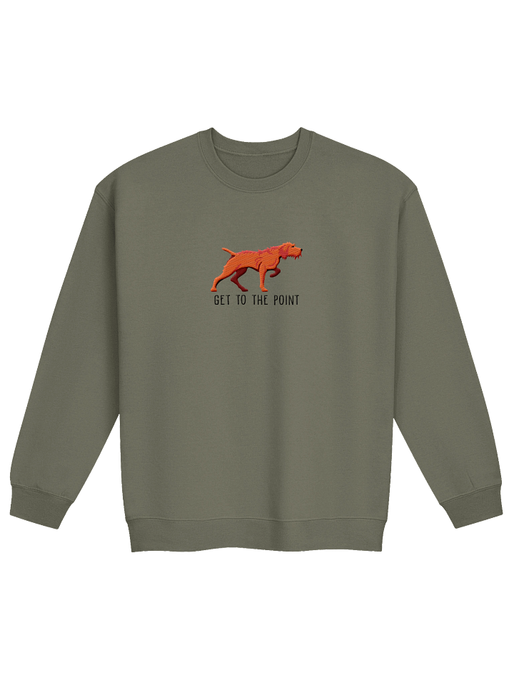 Get to the Point Sweatshirt (Embroidered) of a Wirehaired Vizsla(Docked Tail) product image (5)