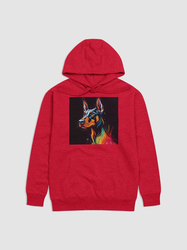 Colorful Doberman, Cozy Cotton Blend Unisex Hoodie product image (1)