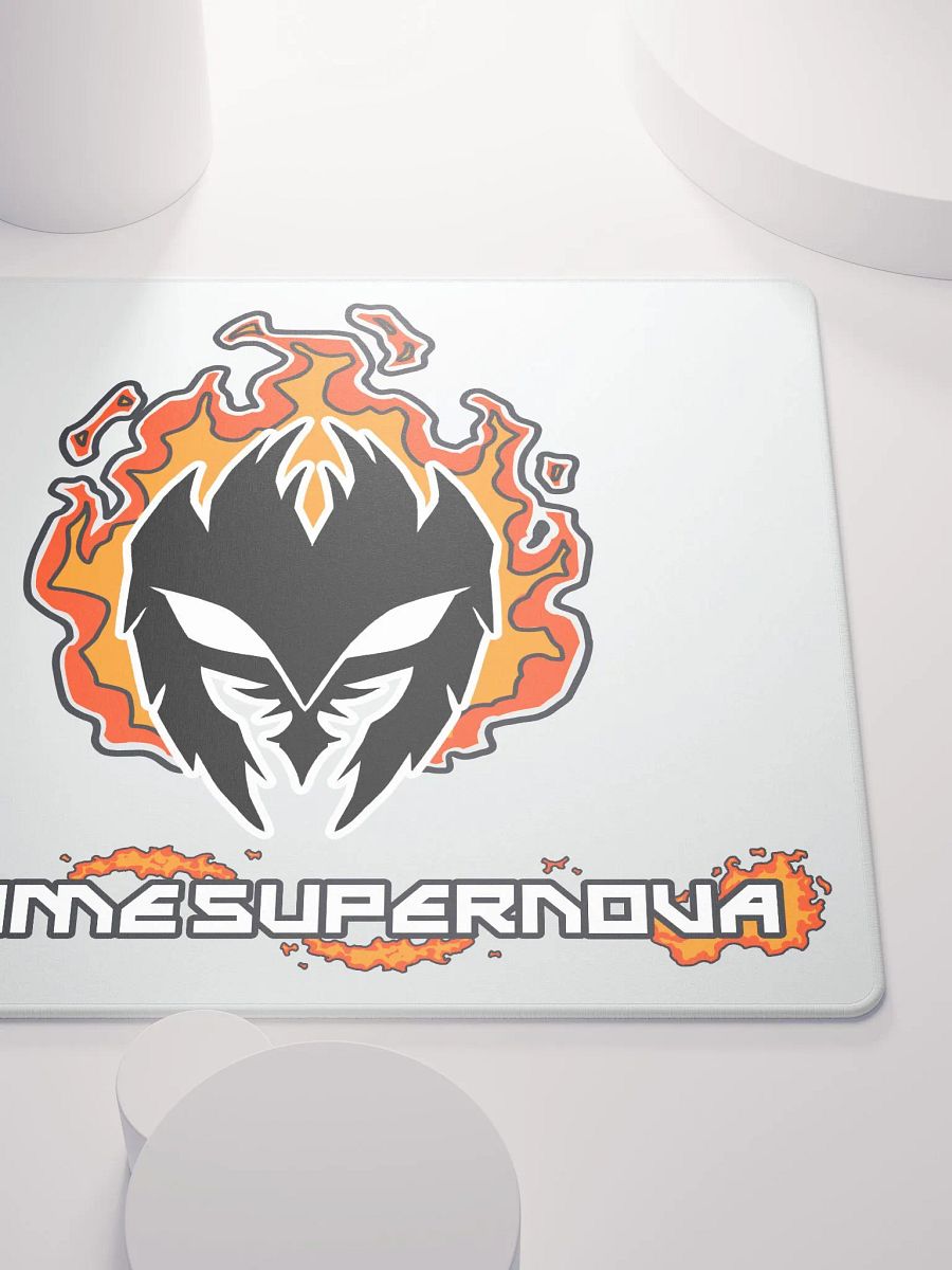 Mask Icon v2 (Black) Gaming Mousepad (White) product image (5)