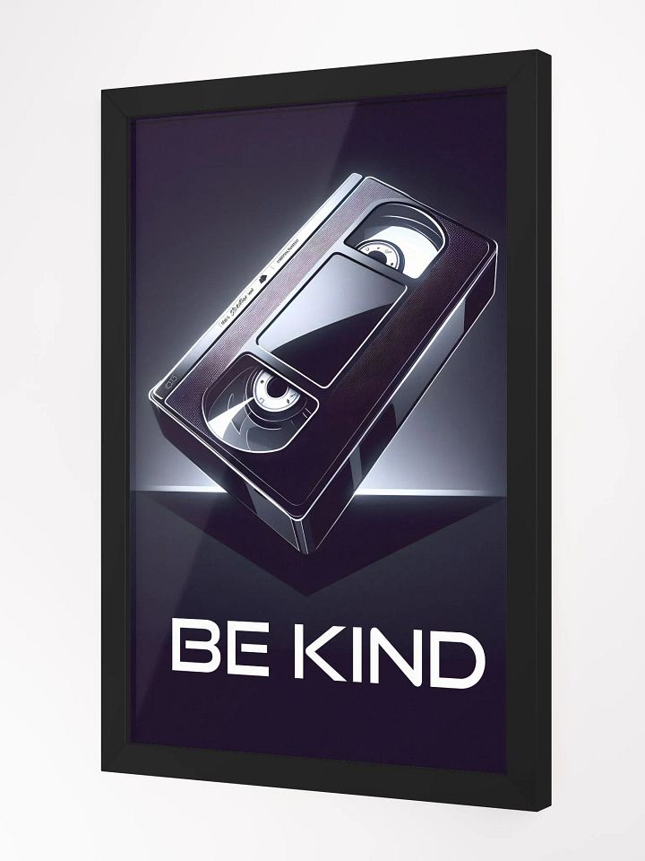 Retro VHS Tape "Be Kind" Framed Poster product image (2)
