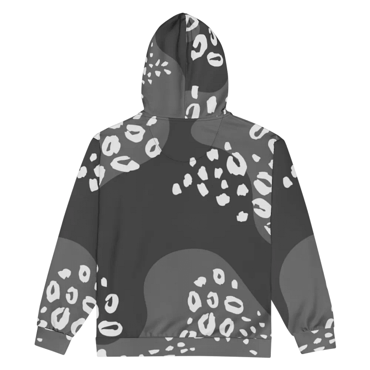 Flowing Grey Spots Unisex Zip Hoodie product image (2)