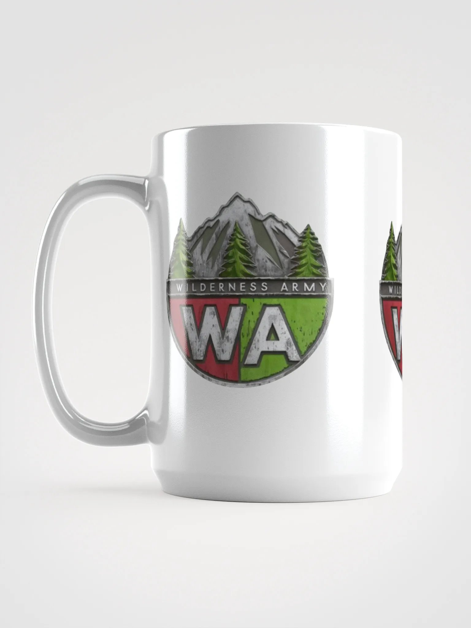 White Wilderness Army Logo Glossy Mug product image (6)