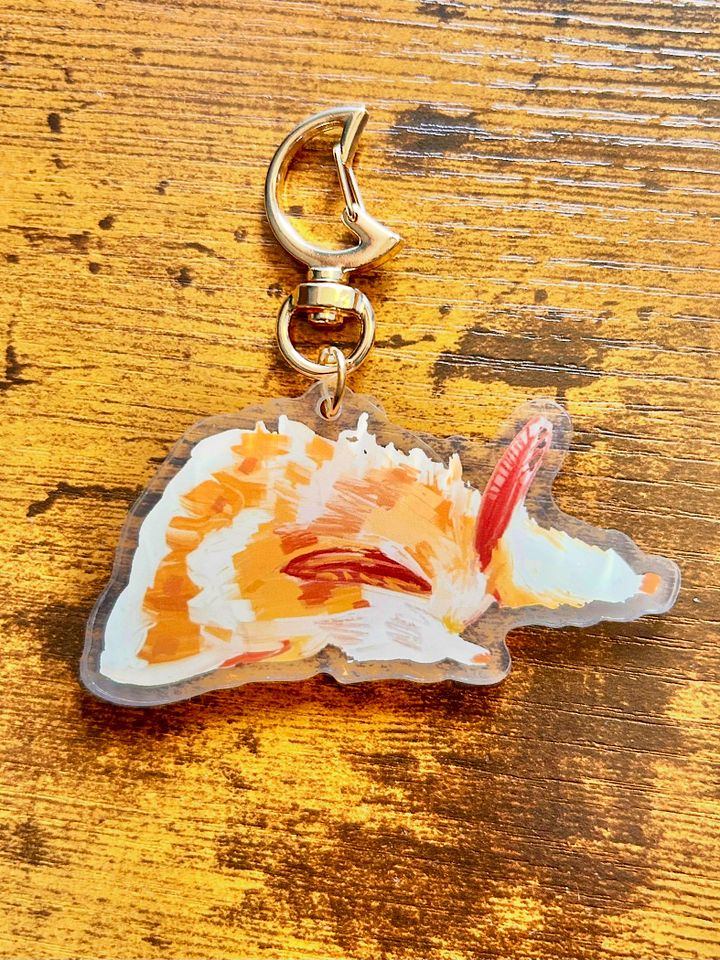 Sleepy Moth Keychain product image (1)