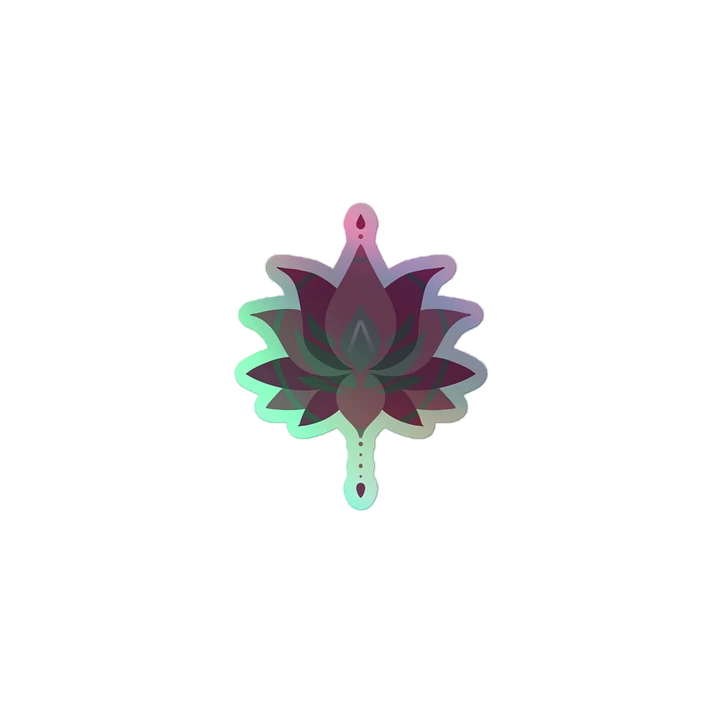 Lotus Icon Holographic Sticker product image (1)
