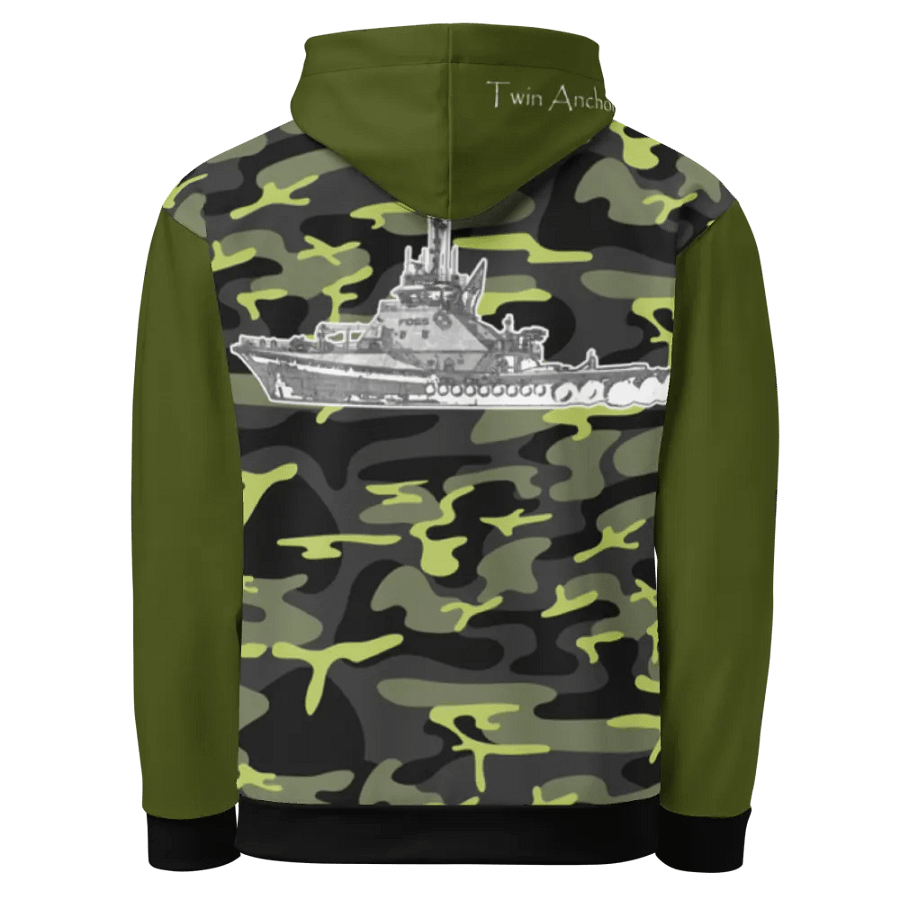 Green & Camouflage Foss tug Sketch Hoodie product image (1)