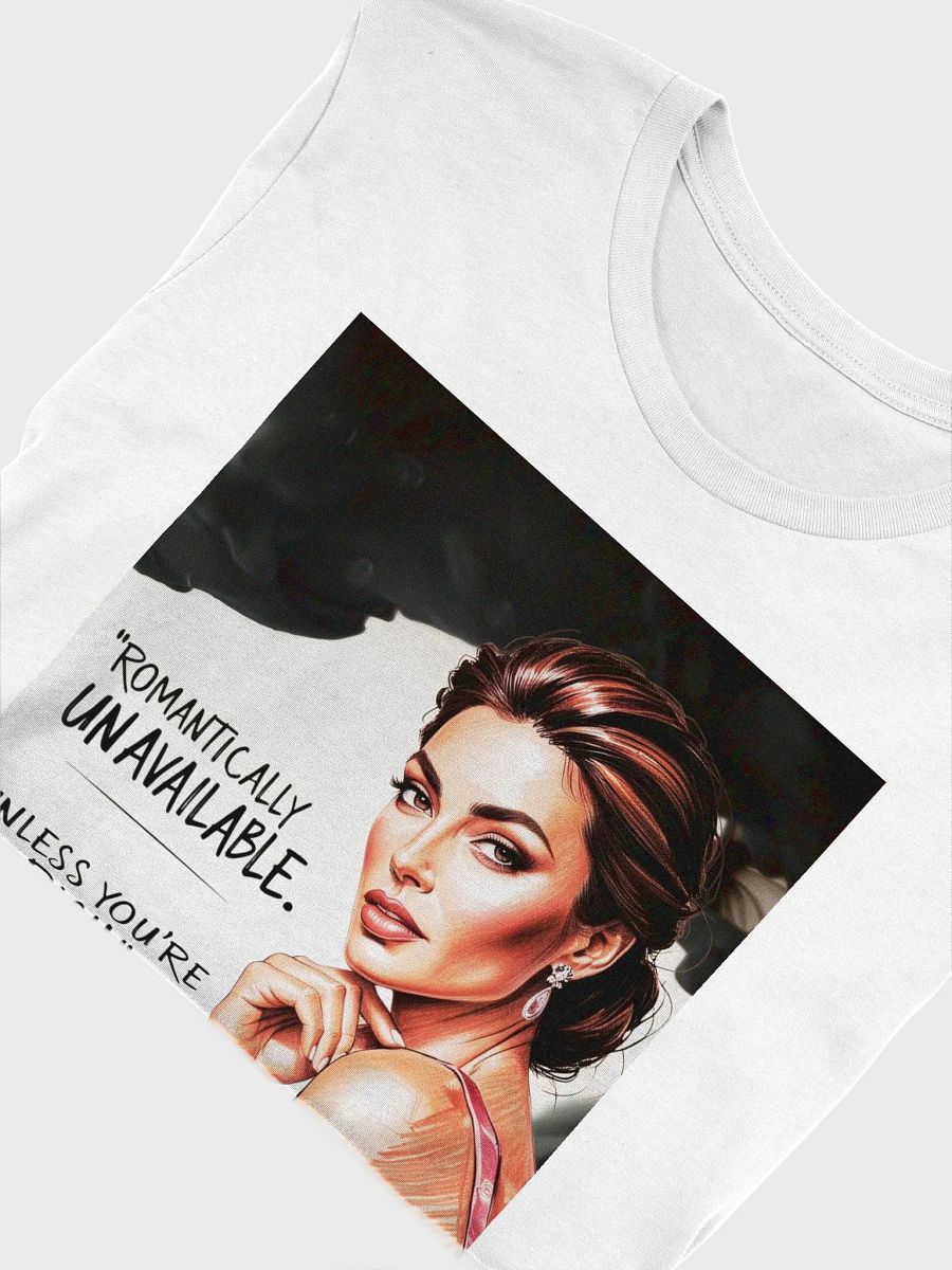 Romantically Unavailable Unisex Heavy Cotton Tee, Funny Quote T-Shirt, Sarcastic Graphic Tee, Humorous Statement Top, Sassy Tee Shirt product image (5)