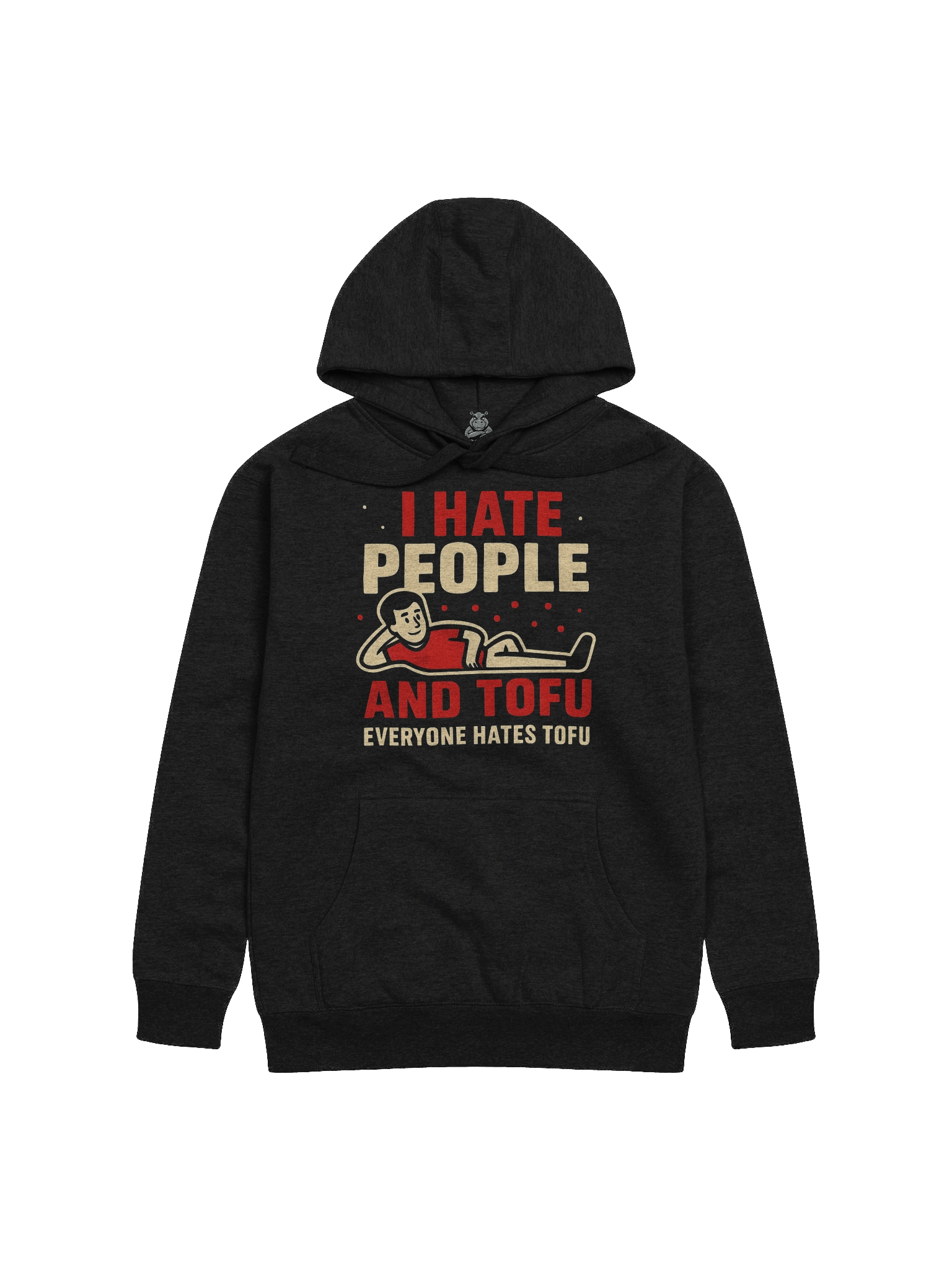 "I Hate People And Tofu" Hoodie – Funny Fallout-Style Graphic Hoodie | Sarcastic Humor Hoodie product image (3)