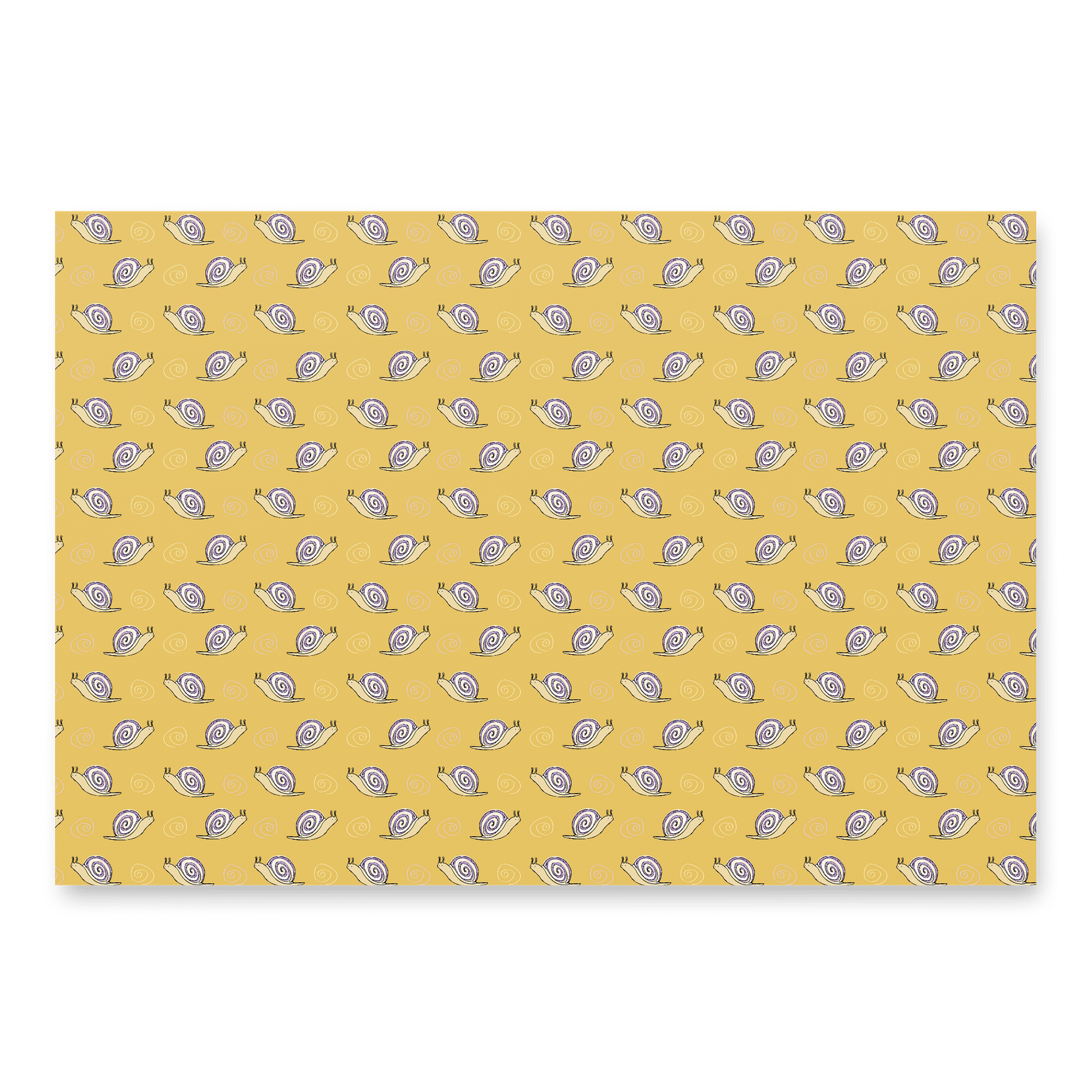 Snails Doodle Wrapping Paper in Yellow, 3 Pack product image (3)