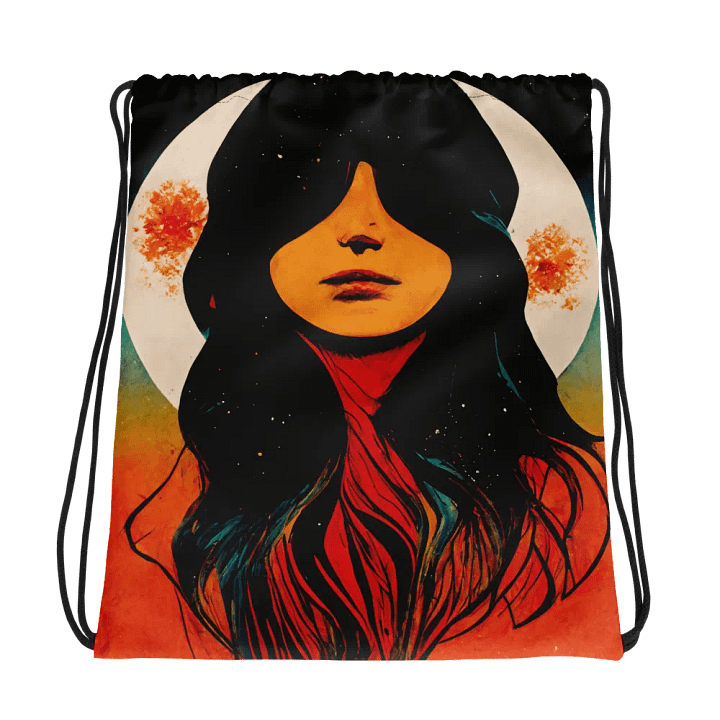 Cosmic Hair All-Over Drawstring Bag product image (1)
