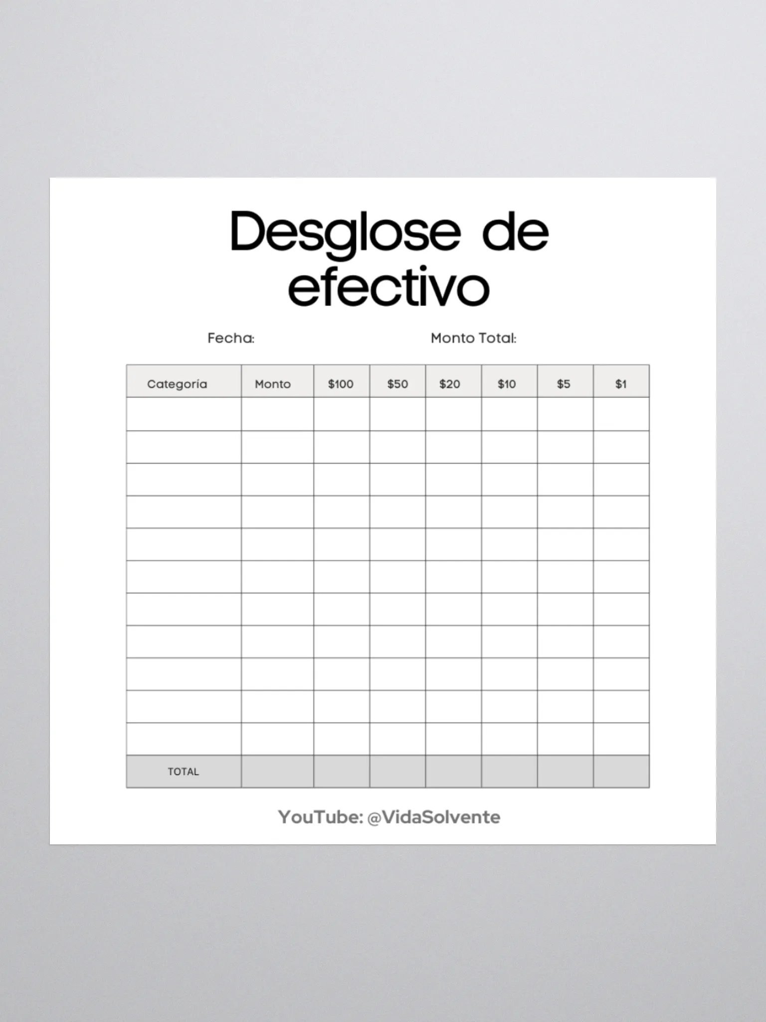 Pegatina troquelada con desglose de efectivo product image (1)