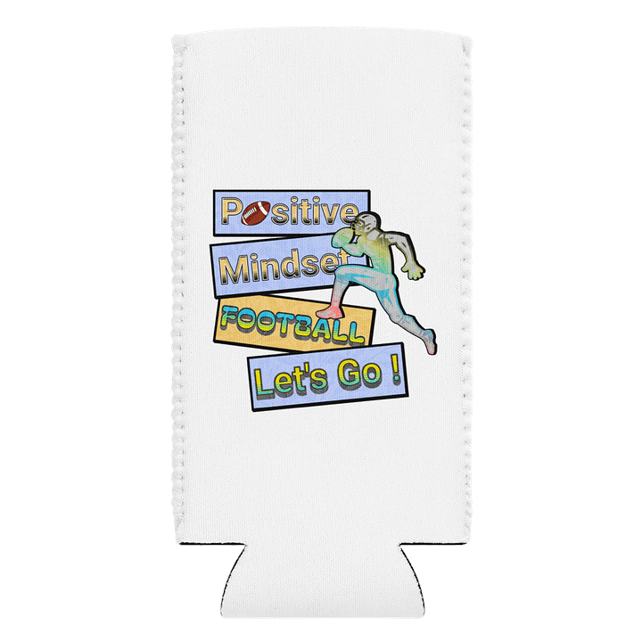 Positive Mindset Football Can Cooler product image (1)