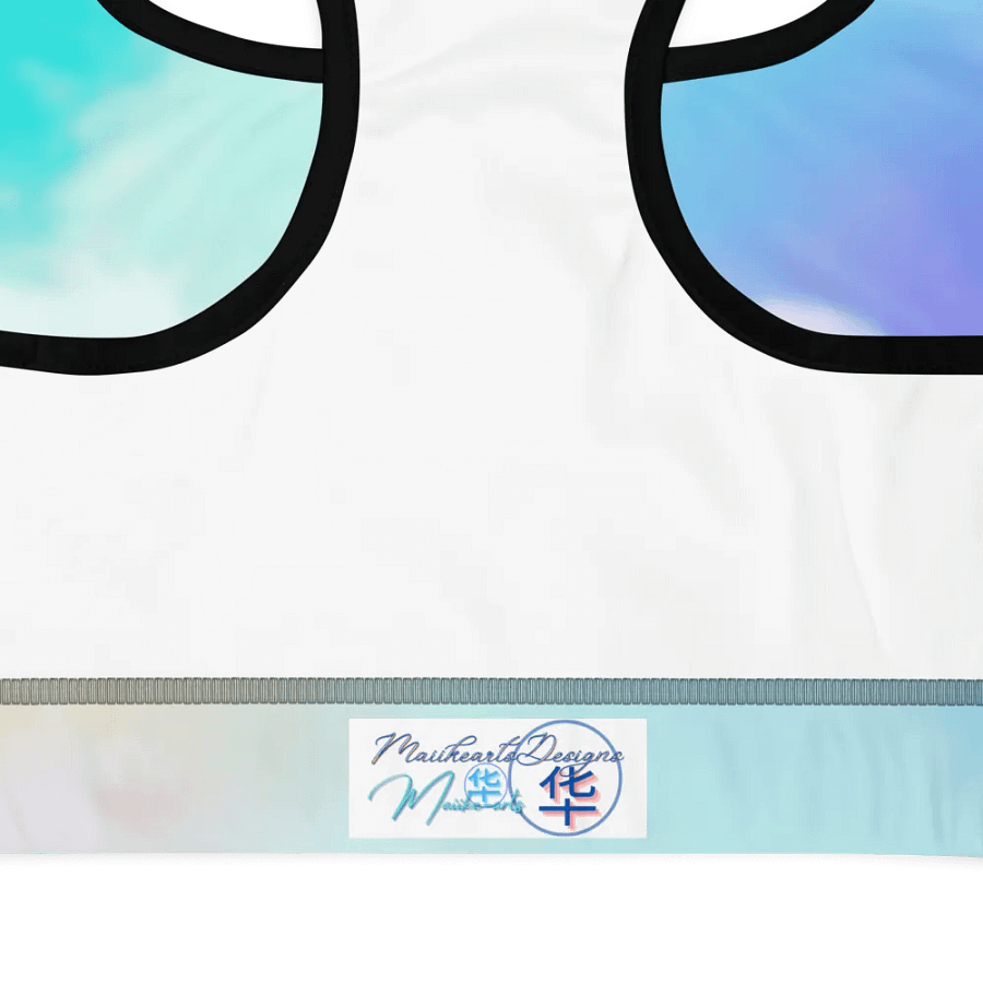 Blur cloud rainbow Design Padded Sports Bra - v2 product image (3)