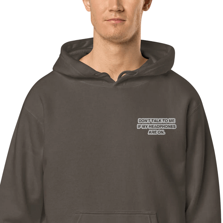 L.C. HEADPHONES ON (bubble design) embroidered pigment hoodie product image (2)