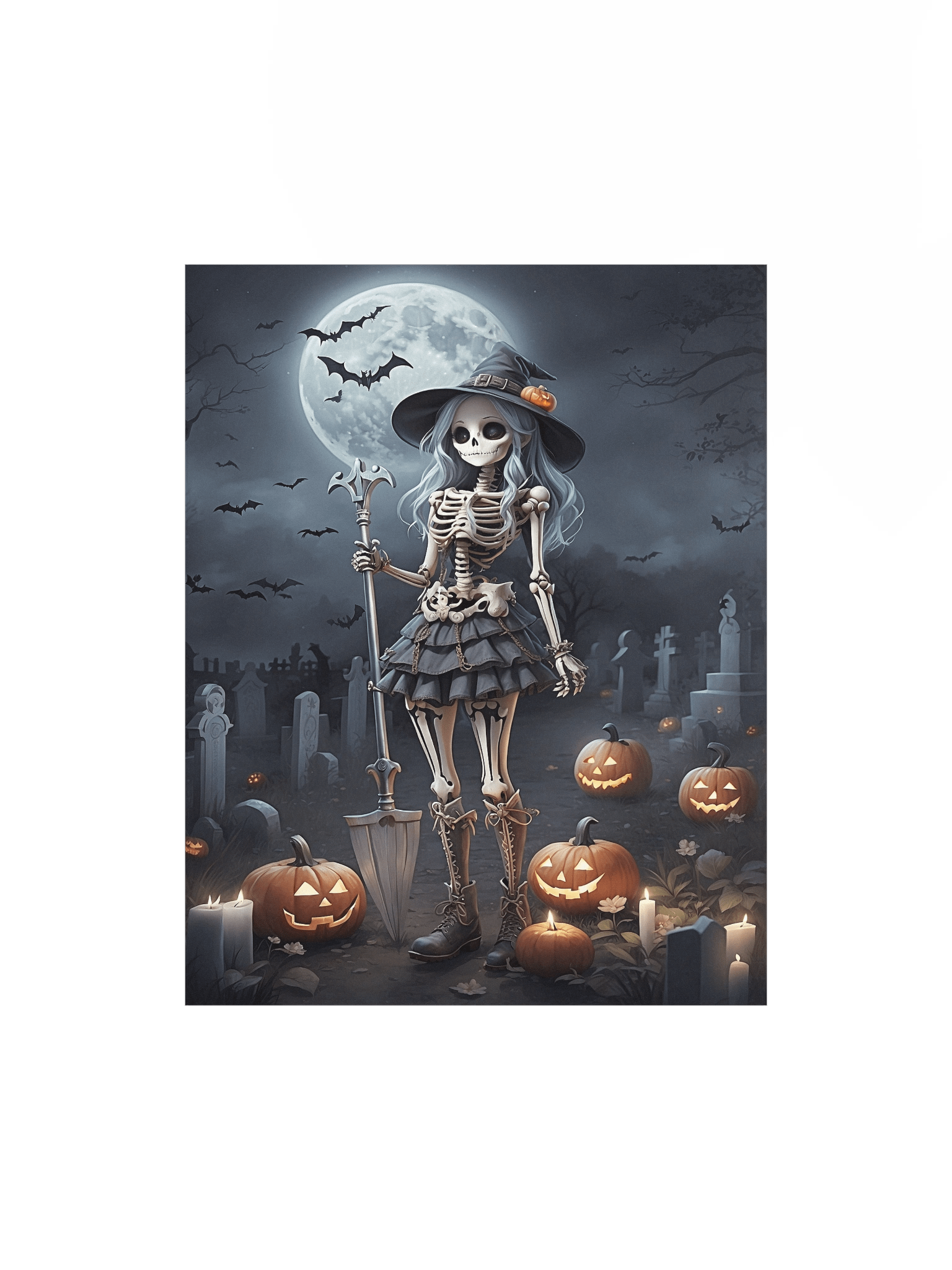 Skeletal Sorceress Unframed Wall Art Canvas product image (3)