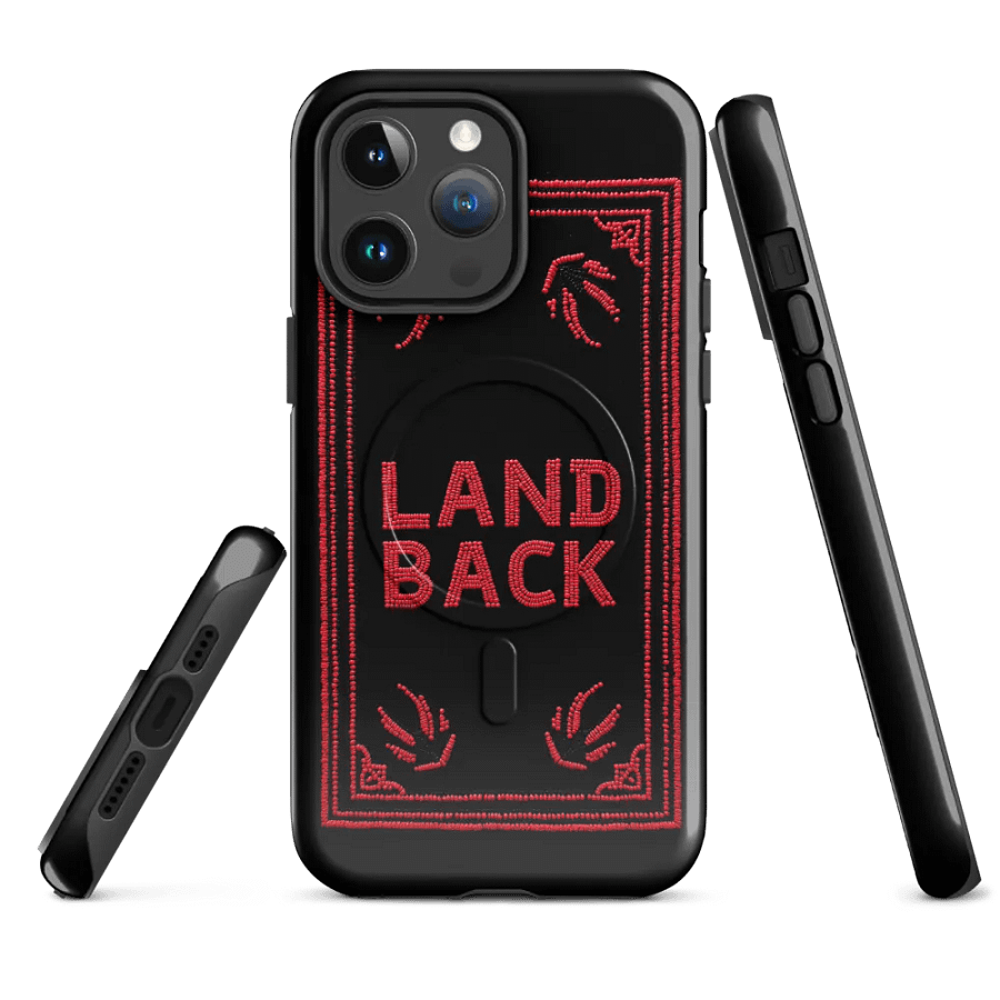 Land Back Red and Black iPhone® Tough Case product image (4)
