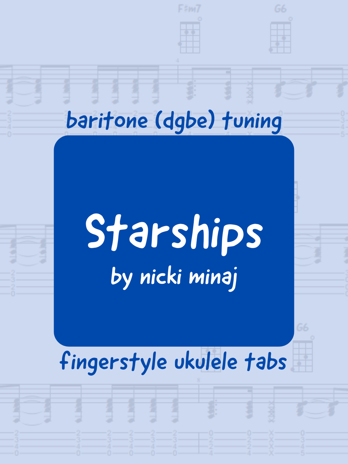 Nicki Minaj - Starships (uke tabs) product image (1)