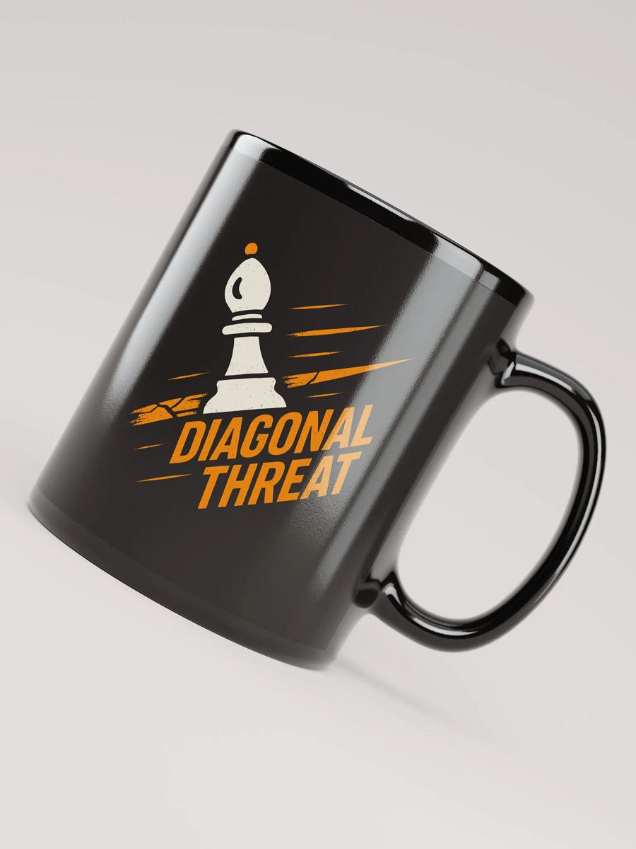 Diagonal Threat - Black Glossy Mug product image (7)