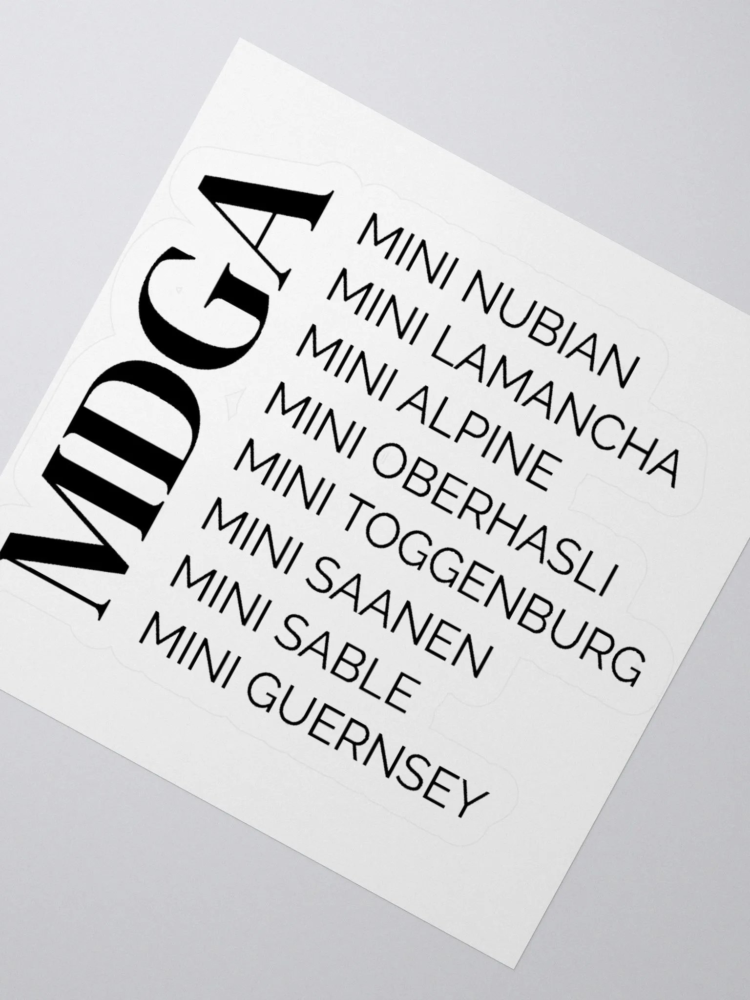 MDGA Breeds sticker product image (4)