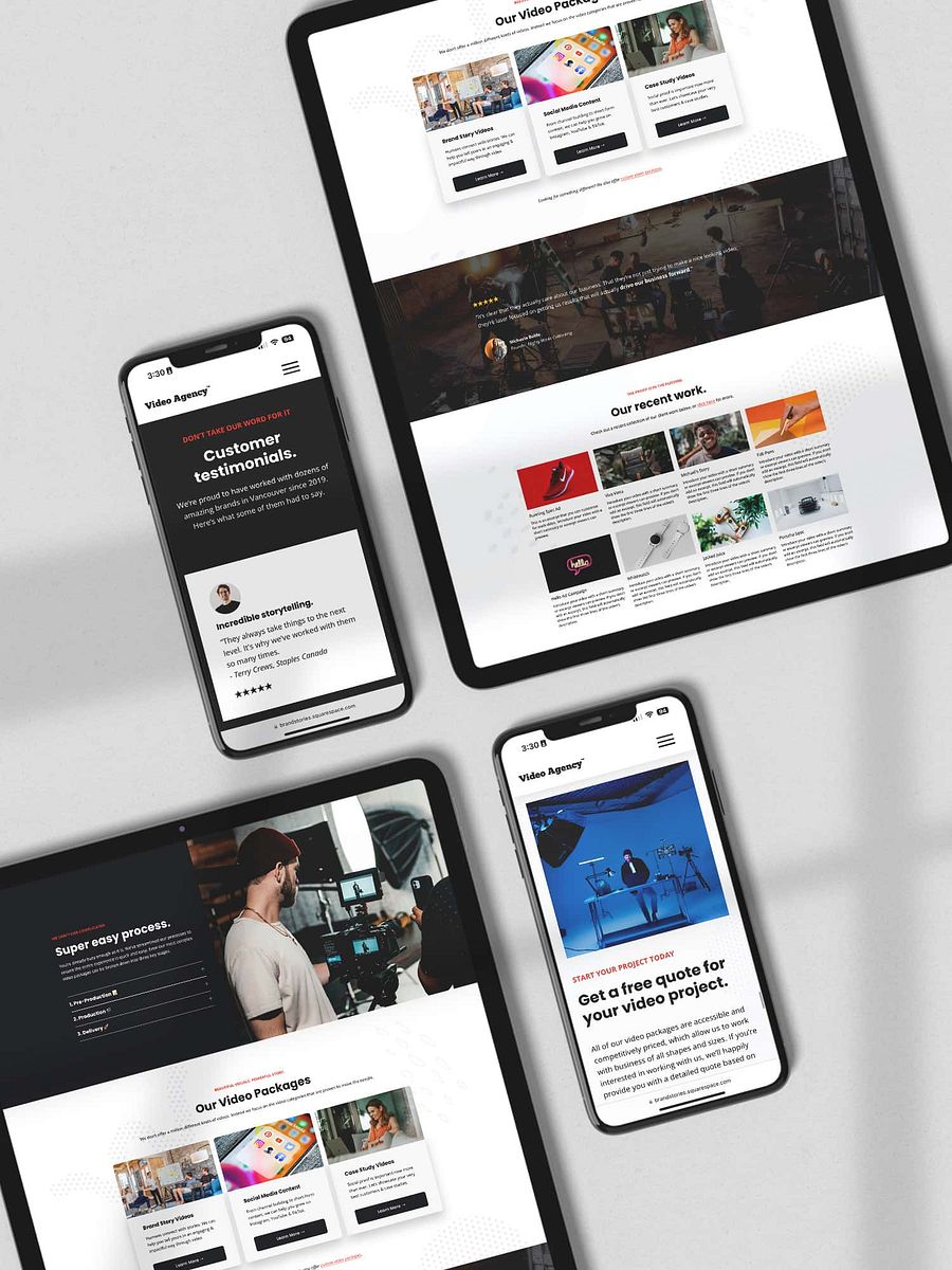 Videographer Website Template product image (4)