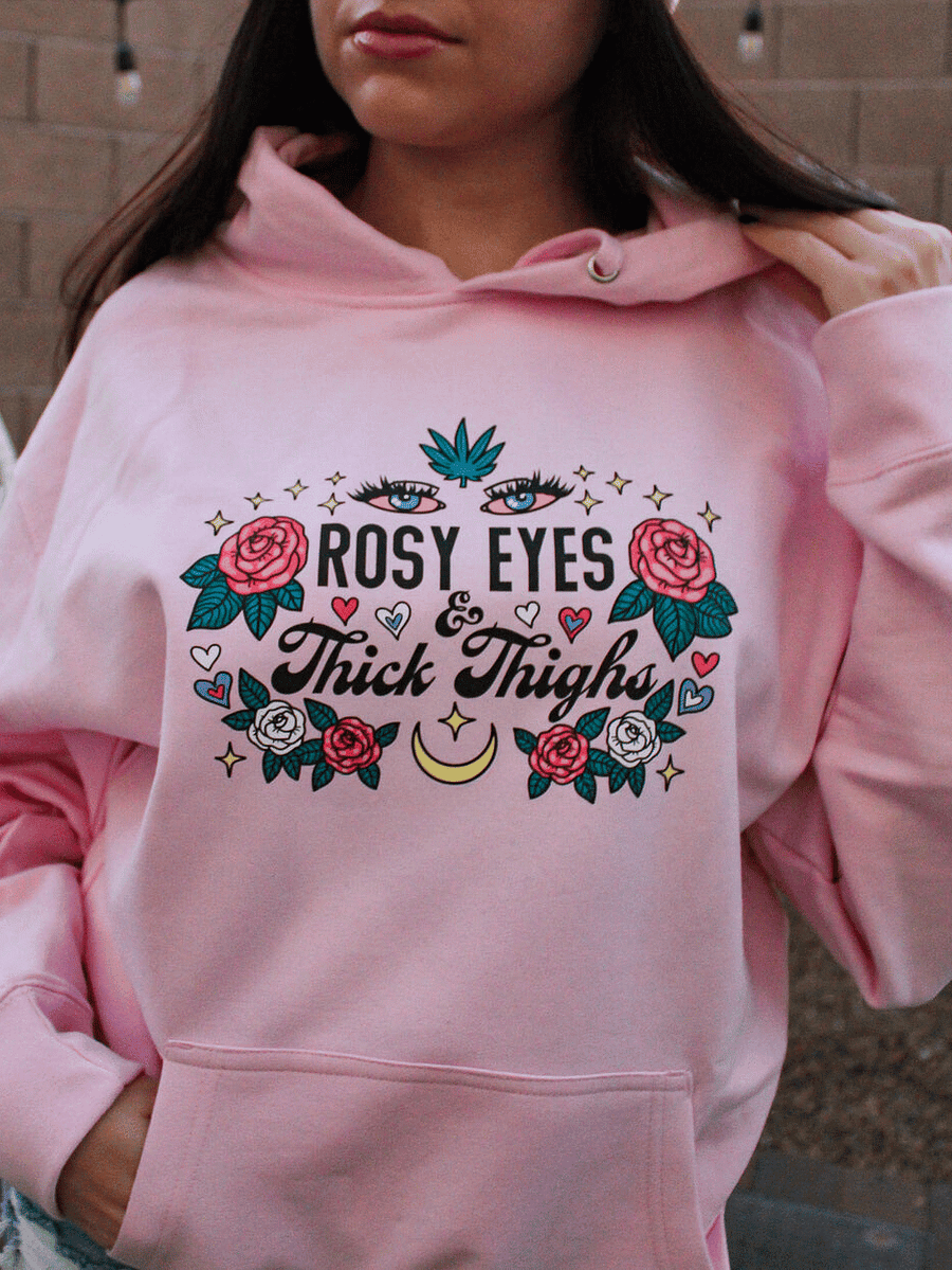 Rosy Eyes & Thick Thighs Hoodie product image (3)