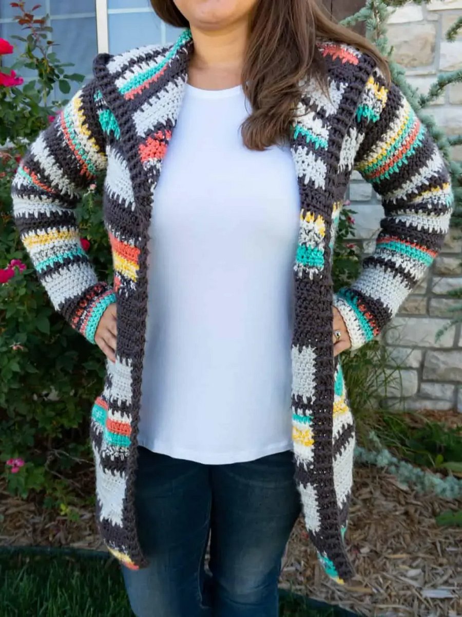 Painted Canyon Cardigan Crochet Pattern product image (1)