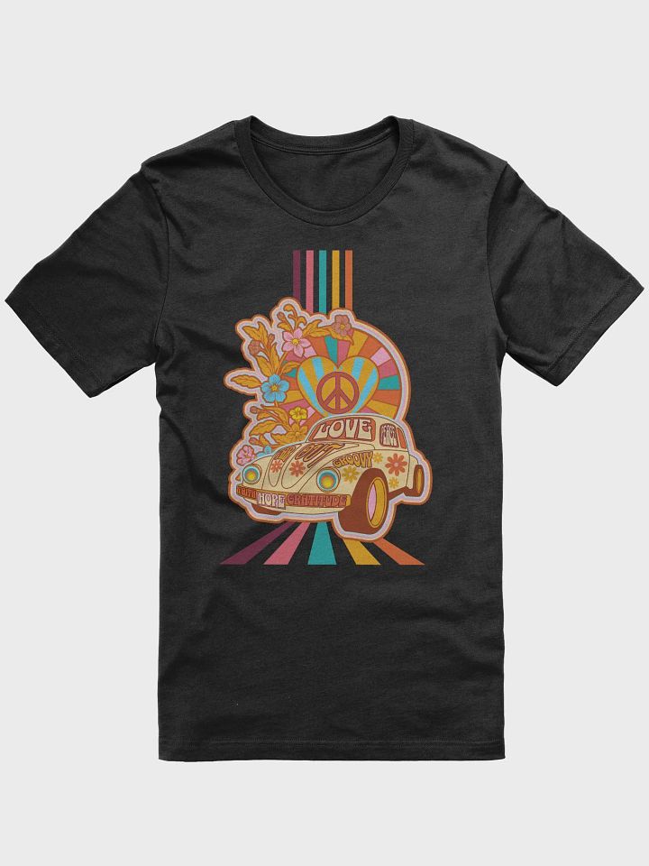 60s groovy car power T-shirt, groove floral retro style Tee product image (1)