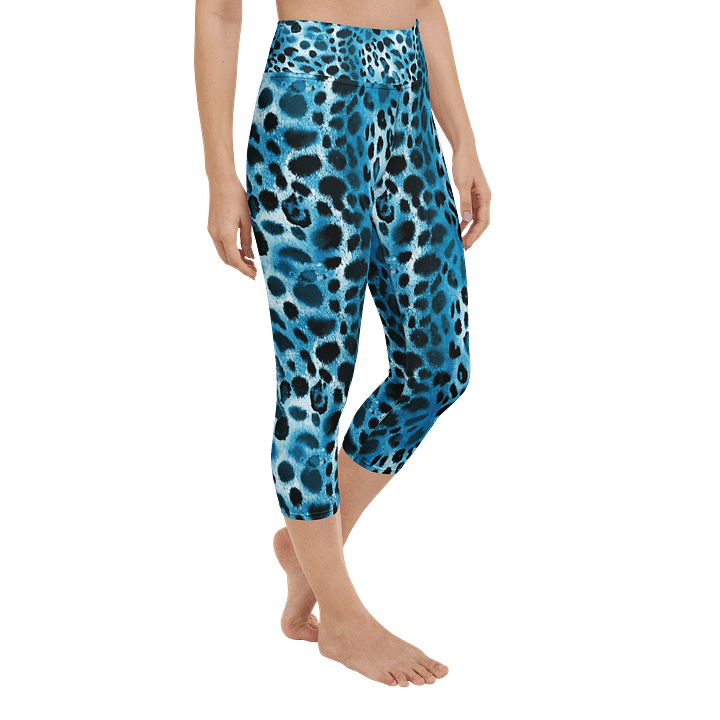 Blue Leopard Capri Leggings product image (2)