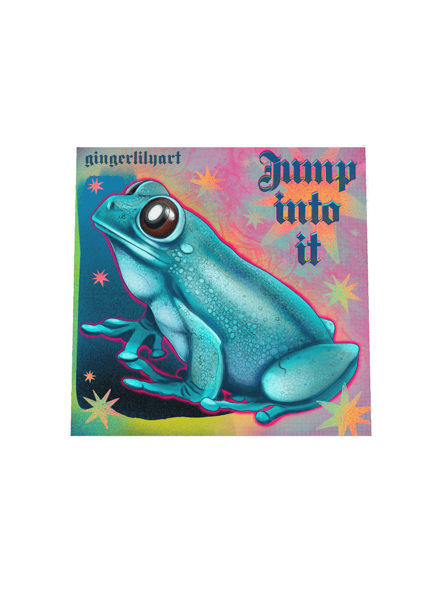 jumping frog print product image (6)