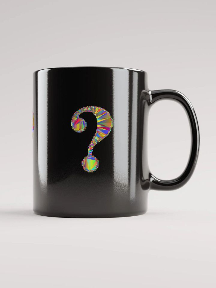 Black Glossy Coffee mug- Question Mark Symbol product image (1)